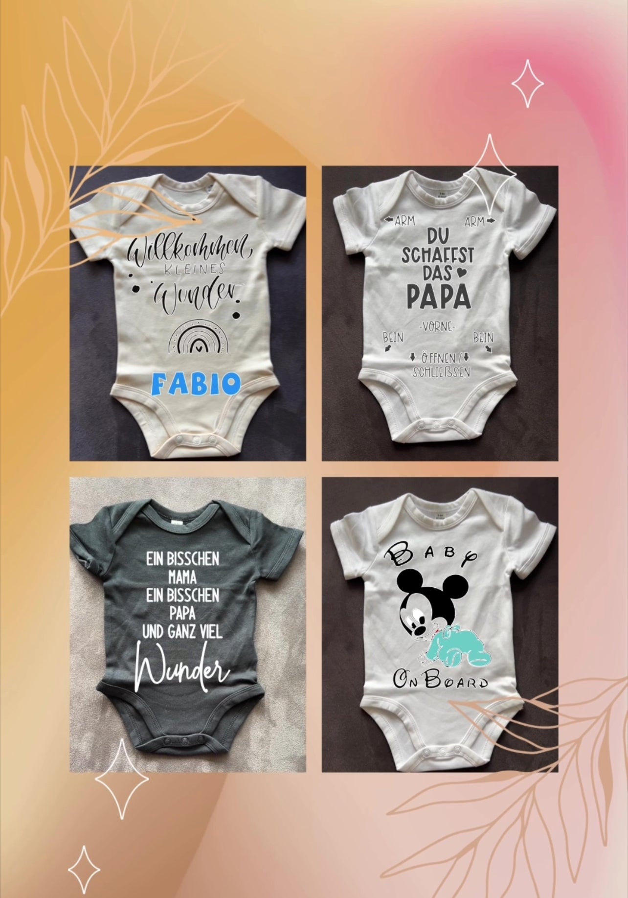 Personalisierter Baby Body, kurzarm